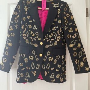 Stylish Black and Gold Women's Blazer